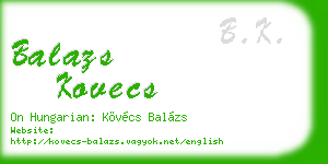 balazs kovecs business card